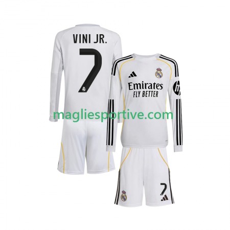 Completo Calcio Real Madrid Vinicius Junior 7 Bambino Divisa Prima 2025-2026 ML